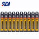 手牌（SDI）刀片k404大號(hào)18mm裁紙箱塑料瓶膠皮壁紙黑刃工業(yè)用美工刀片 10小盒100片k404