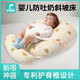 小白豚斜坡枕嬰兒防吐奶可躺喂奶神器新生兒睡覺(jué)用枕頭墊抬頭大號五個(gè)月 5006幸福小熊帶腳枕 (純棉+網(wǎng)格)