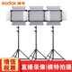 神牛（Godox） LED500補(bǔ)光燈攝影燈led常亮影視燈雙色溫?cái)z像燈影室燈便攜式婚慶DV攝像采訪 LED500LR三燈套裝 白光版（亮度大，贈(zèng)黃白色片）