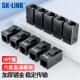 SK-LINK 超五类网络直通头 信息模块直通模块网线转接头对接头延长连接器双通头RJ45网口黑色10个装 SK-RJDT5