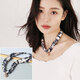 杭絲路真絲項鏈圍巾女絲巾女圍脖裝飾扣環(huán)網(wǎng)紅鎖骨鏈桑蠶絲裝飾生日禮物 淑雅(真絲項鏈)