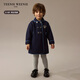 Teenie Weenie  Kids小熊童裝秋冬季款男女寶寶學(xué)院風(fēng)翻領(lǐng)毛呢大衣 藏青色 120 cm