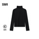 森馬（Semir）長袖T恤女發(fā)熱德絨緊身顯瘦2024冬季簡約高領(lǐng)打底衫109724101009