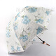 歐若拉（OURUOLA）雙層刺繡蕾絲繡花傘A1907遮陽傘晴雨傘歐若拉黑膠太陽傘 水藍(lán) 8骨