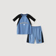 巴厘小豬中大童運(yùn)動(dòng)套裝夏季潮帥氣薄款運(yùn)動(dòng)服洋氣時(shí)髦夏裝兒 鈷藍(lán) 130 cm