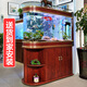 浚瀾子彈頭魚缸水族箱中型客廳家用免換水魚缸屏風(fēng)隔斷防水柜底濾魚缸 1.2米夾板防水柜（底濾）