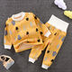 嬰兒寶寶秋衣秋褲加絨新生兒衣服保暖加厚內衣套裝小童秋冬季高腰護肚打底衫兩件套秋冬款男女兒童睡衣 黃樹(shù)林 73碼9-15斤3-6個(gè)月