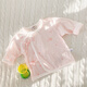 迪尼豆豆初生嬰兒上衣夏季薄款新生兒衣服0-3-6-9個(gè)月寶寶上衣和尚服純棉 夏季和尚服（上衣）小愛(ài)心粉粉的 59 碼（新生0-2月）