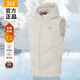 361°羽絨服馬甲女短款連帽25春秋季款保暖休閑羽絨背心外套 粉白色 S