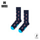 Happy Socks【新品】Happy Socks紅色襪子襪子女ins潮中筒襪堆堆襪女秋冬 葡萄酒黑 1雙 L 41-46