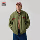 VISION STREET WEAR官方  復古街頭運動(dòng)立領(lǐng)夾克防風(fēng)外套2色男女 軍綠色 L