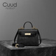Cuud包包女包秋冬小眾復古毛毛凱莉包mini手提小包斜挎新年情人節禮物 黑色【送禮品袋】