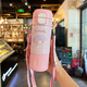 GULOO兒童保溫杯女孩庫洛米雙飲吸管水杯316不銹鋼小學(xué)生上學(xué)專用水壺 美樂蒂 480ml 【送背帶+雙飲】