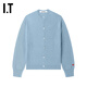 PLAY COMME DES GARCONS CDG IT 川久保玲情侶款圓領(lǐng)羊毛針織開(kāi)衫 BLX/藍色 M