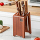 森物社 實(shí)木刀架置物架多功能刀具架木質(zhì)菜刀架筷子架免打孔廚房刀架 實(shí)木菜刀架（6插槽）