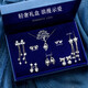 柯芙尼 銀針耳釘女士一周耳飾組合裝耳環(huán)耳墜生日情人節(jié)禮物送女友老婆 耳釘+S999銀項(xiàng)鏈套裝