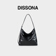 DISSONA【七夕送禮】迪桑娜女包2024新款單肩包時(shí)尚斜挎包真皮腋下包通勤 黑色