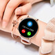 筱岙蘋果機vivoppo適用智能手環(huán)可接打電話gt4 watch3腕表女情人節(jié)禮物血氧血壓心率微信息鬧鐘秒表男 粉色【藍牙通話