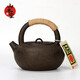 山本堂復古日本鐵壺土瓶型鑄鐵煮茶器鐵砂鐵壺日式鑄鐵純手工燒水泡茶壺  復古色單壺+木盒+證書(shū)+贈品  慢工佳品