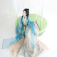 十三余小豆蔻兒[鶴野仙師]清冷感漸變直裾披帛戰(zhàn)國(guó)袍漢服女款成人 改良直裾長(zhǎng)衫 現(xiàn)貨 M