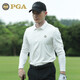 PGA高爾夫服裝男長(cháng)袖T恤 秋冬運動(dòng)球衣 男裝衣服高彈面料 PGA 101300-白色 XL