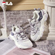 FILA 斐樂官方女鞋F(xiàn)LUID 5貓爪休閑鞋時尚復(fù)古運(yùn)動鞋女鞋 奶白/浪漫紫-GO 36.5
