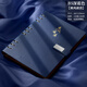 木雷 活頁(yè)筆記本本子簡(jiǎn)約高顏值可拆卸扣環(huán)硬殼皮面日記本記事本加厚商務(wù)工作會(huì )議記錄本禮盒套裝定制 15004-B5深藍色-乘風(fēng)破浪(搭扣)