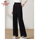 俞兆林（YUZHAOLIN）休閑闊腿褲女褲子高腰垂感運動(dòng)褲窄版直筒長(cháng)褲女褲子 Y143K2015