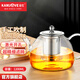 金灶（KAMJOVE） 耐熱玻璃茶壺 茶水分離泡茶壺飄逸杯 不銹鋼過濾花茶壺茶具 A-10【1200ml】