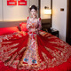 泰勒馬丁秀禾服新中式2025新款結(jié)婚禮服古裝嫁衣新娘敬酒服出閣服龍鳳褂 HF013絲絨 XL