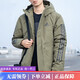 阿迪達斯（adidas）官方棉服男裝冬季新款運動(dòng)棉衣保暖防風(fēng)休閑棉襖連帽時(shí)尚外套夾克 IP2535/巖層橄欖綠/側邊條紋 S