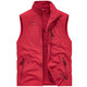 北狼盾男士加絨馬甲多口袋休閑背心保暖馬夾1906 大紅色 XL (140斤-155斤)