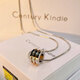 CENTURY& KINDLE小蠻腰轉(zhuǎn)運(yùn)珠情侶項(xiàng)鏈一對(duì)ins潮嘻哈時(shí)尚潮款送男女朋友生日禮物 銀色轉(zhuǎn)運(yùn)珠【45+5cm】