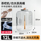 潤謙實(shí)心手柄礦泉水桶食品級PC功夫茶吧機儲水箱塑料手提便攜純凈水桶 實(shí)心手柄12L【白透\茶具桶】送管