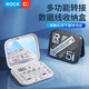 ROCKSPACEROCK 五合一OTG數(shù)據(jù)線多功能收納盒適用蘋果轉(zhuǎn)USB快充轉(zhuǎn)換器頭轉(zhuǎn)安卓手機(jī)蘋果快充充電 卡其米【鏡面款】+60W快充+多接口+傳輸線+卡針