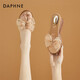 達芙妮（DAPHNE）坡跟拖鞋女夏季露趾仙女風外穿增高蝴蝶結(jié)氣質(zhì)涼鞋2025新款沙灘鞋 香檳色 37標準碼