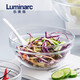 樂美雅（Luminarc）鋼化玻璃碗無鉛透明耐熱沙拉碗微波爐碗泡面碗加厚湯面碗家用 沙拉碗17CM
