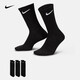 耐克NIKE【滔搏運動】 襪子男(3雙)日常寬松透氣襪子 SX7676-010 L