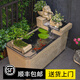 九墨重彩庭院花園流水魚池室外露臺新中式循環(huán)水?dāng)[件大型魚缸造景噴泉水池 吉祥長樂