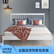 疊億簡(jiǎn)約鐵藝床大人鐵架床全鐵結構龍骨床板特厚款家具 白色單床 200*150CM
