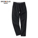 胖哥哥大碼男裝休閑褲男胖子肥佬褲子加肥加大寬松韓版直筒長(cháng)褲胖人 黑色 40（215-230斤）