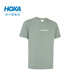 HOKA男款夏季運動休閑短袖T恤SHORT SLEEVE經(jīng)典百搭透氣 灰綠 L