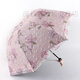 歐若拉（OURUOLA）雙層刺繡蕾絲繡花傘A1907遮陽傘晴雨傘歐若拉黑膠太陽傘 粉色 8骨