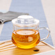 康韻 耐熱玻璃花茶杯三件套可拆分帶蓋帶過(guò)濾內(nèi)膽防燙把手加厚耐高溫辦公個(gè)人杯水杯男泡茶套裝 龍膽花茶杯（350ml）