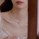LAST KISS海藍寶吊墜2mm珍珠項鏈女2025新款小眾輕奢高級感頸鏈送母親節禮 925純銀施家珍珠海藍寶38_5cm