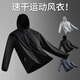 艾倫伯頓（Alen Botun）跑步外套男運動(dòng)風(fēng)衣防風(fēng)防雨透氣訓練服春季薄款新款速干連帽 黑色 XL