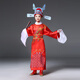 洛必達古裝狀元服裝女兒童男女駙馬戲服狀元服迎財神爺演出服財神 紅色 衣服+腰帶+頭飾 M 160c
