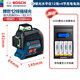 博世（BOSCH） 綠光12線(xiàn)貼墻儀GLL3-60XG博士紅外線(xiàn)激光水平儀打點(diǎn)抹灰高精度 12線(xiàn)綠光（4節充電電池+充電器）