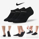 耐克（NIKE）官網(wǎng)官方 艦店男襪女襪 2025春新款運動襪子舒適吸汗三雙裝短襪子 SX7678-010/三雙裝黑色 M(38-42碼)