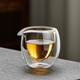 美斯尼 雙層玻璃公道杯 分茶器 茶海 加厚耐熱功夫茶具配件 170毫升